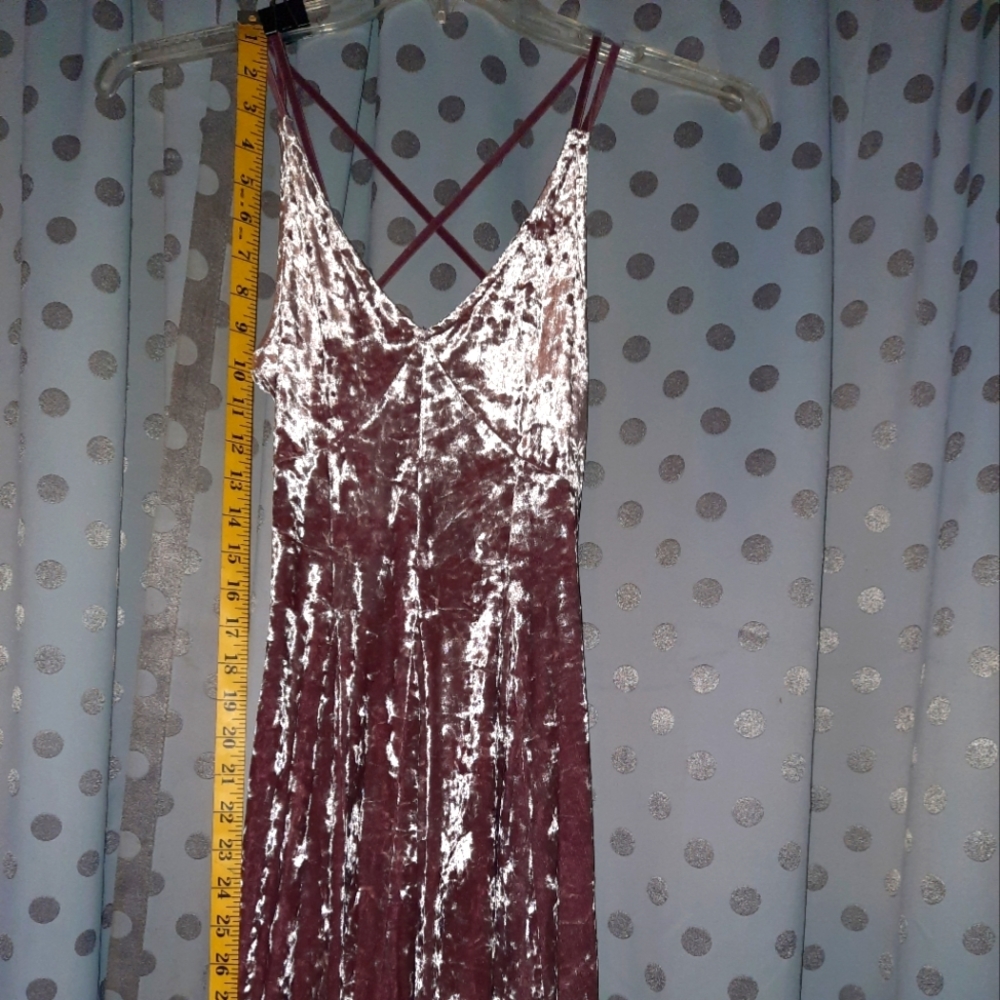 AMERICAN EAGLE OUTFITTERS Velour Strappy Mini Dress XS - Picture 7 of 14